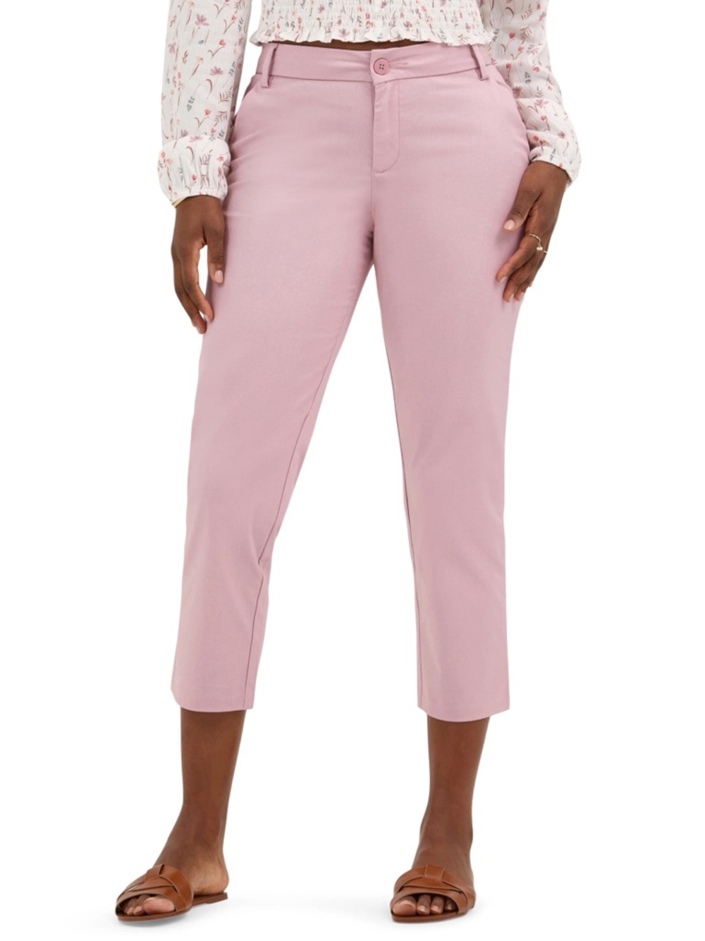 Lee wrinkle free capri soft mauve 12
